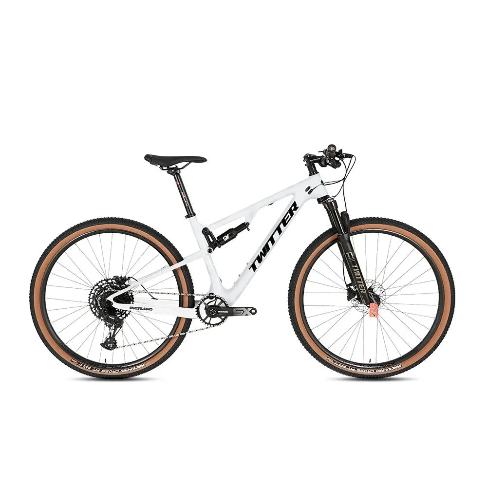 Bicicleta de montaña de fibra de carbono 2026 TWITTER OVERLORD, Electronic Variable Di2 XTR M9250 de 12 velocidades, suspensión trasera T900, frenos de disco hidráulicos AM