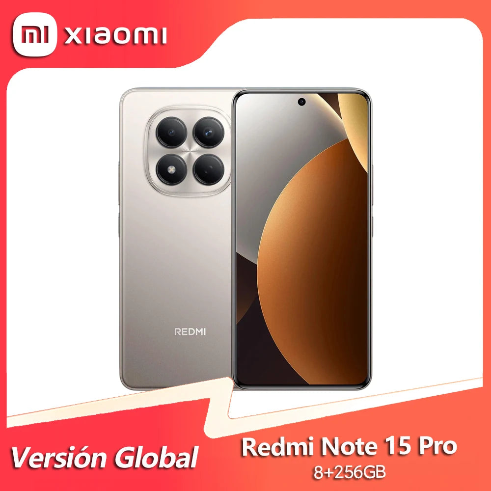 Xiaomi Redmi Note 15 Pro 4G 8GB 256GB, MTk Helio G200-Ultra, Pantalla AMOLED de 6,77", 120Hz, Cámara de 200MP, 6500mAh, NFC