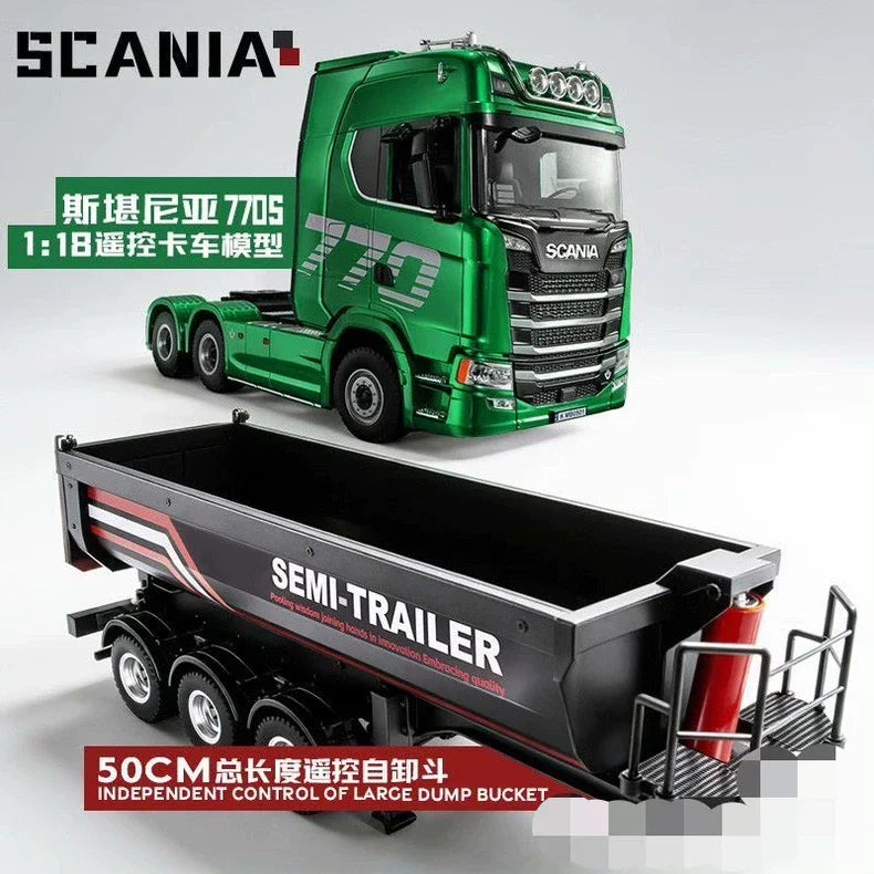 Huina 2026 Nuevo Coche de Aleación 1509 Camión de Ingeniería Scania Modelo 2.4G Juguete de Control Remoto Coche de Simulación a Control Remoto Regalo