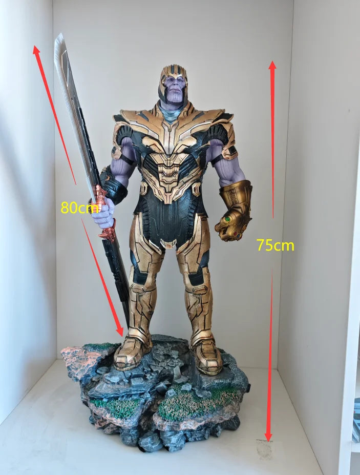 Avengers Thanos Movie Figure Perimeter Resin Model Standing Posture Can Shine Advanced Decorative Ornaments Birthday Gifts Toys