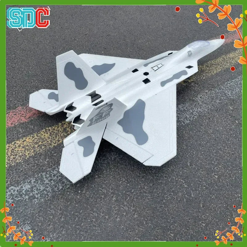 Avión RC F22 Raptor V2, Envergadura de 720 mm, Ventilador Canalizado de 64 mm, EPO, Ala Fija, Modelo de Avión para Adultos, Juguete de Ensamblaje