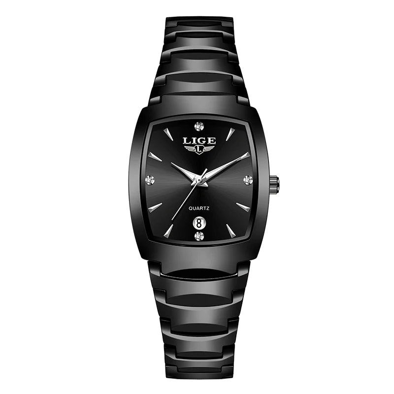 Nuevo reloj LIGE para mujer, elegante y a la moda, reloj de pulsera de cuarzo, resistente al agua 3ATM, con calendario, correa de acero, regalo para dama, Reloj Mujer