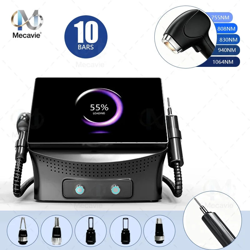 Máquina de Depilación Láser de Diodo 2 en 1 de Alta Potencia 5000W 755/808/830/940/1064nm, Dispositivo de Depilación Corporal Indoloro con Hielo y Titanio