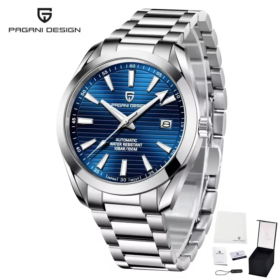 Reloj mecánico para hombre PAGANI DESIGN PD-1688 V3, resistente al agua 100M, cristal de zafiro, reloj de negocios de acero inoxidable para hombre
