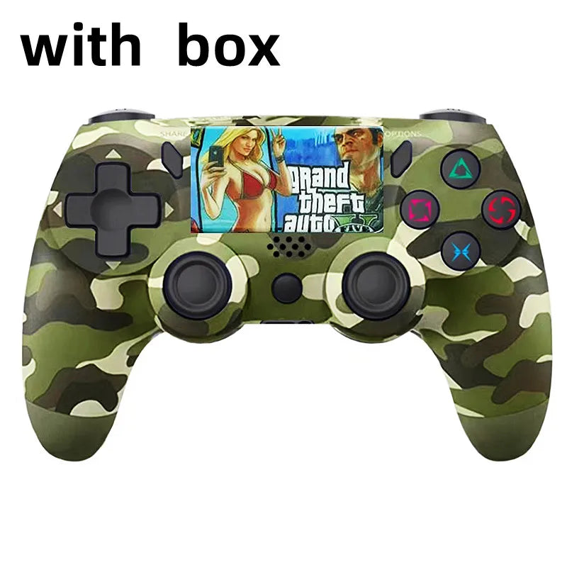 Wireless  Controller Gamepad 6-Axis Dual Vibration With LED Light Bar Joystick Joypad For PS Console /PC/iPad/Andriod/iPhone