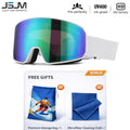 Gafas de Esquí JSJM para Adultos, Doble Capa, Antivaho, UV400, para Snowboard y Moto de Nieve, con Bolsa de Almacenamiento y Paño de Limpieza