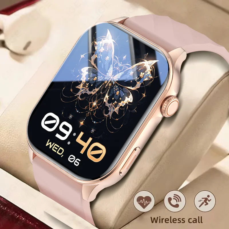 LIGE For Android iOS Smart Watch 2.01" Full Touch Screen Bluetooth Call Heart Rate Waterproof Sports Bracelet Smartwatch Women