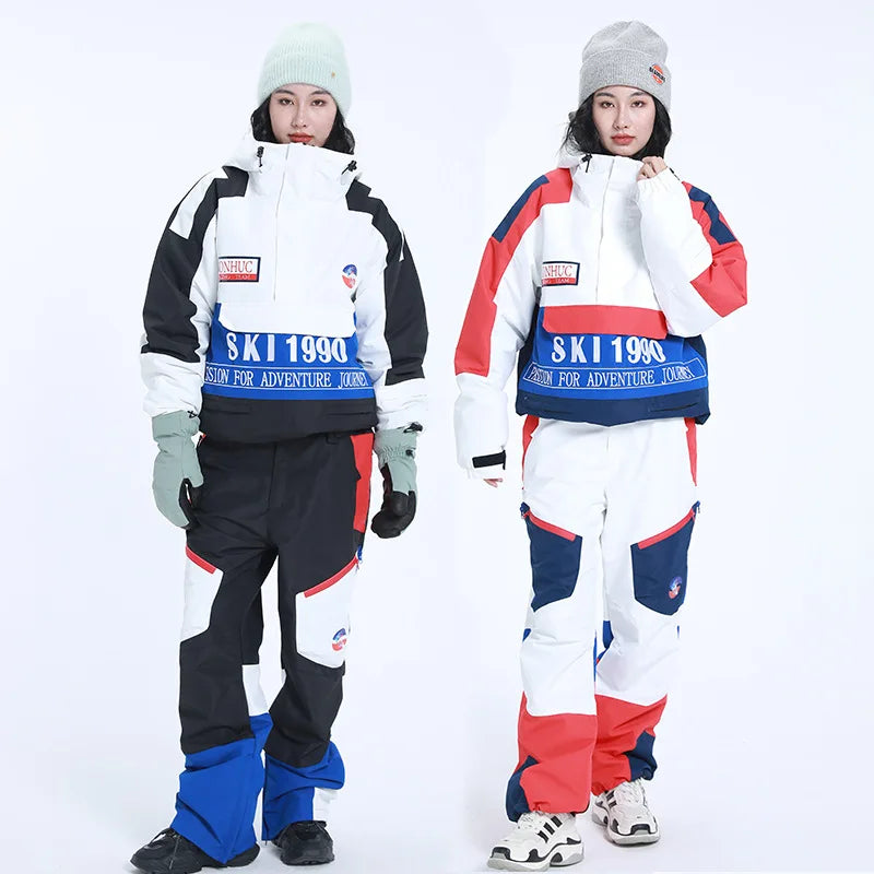 Nuevo Traje de esquí dividido, pantalones de esquí de una pieza para hombres y mujeres, Top Tuta Sci Donna