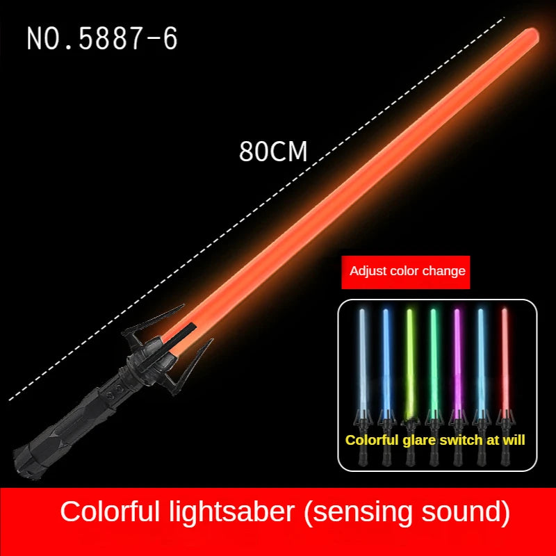 Nuevo sable de luz de 80/66 cm para duelo, espada láser RGB, juguete con 7 colores, sable de luz Force FX para niños, juguete FOC, regalo de espada láser Jedi, 2 unidades