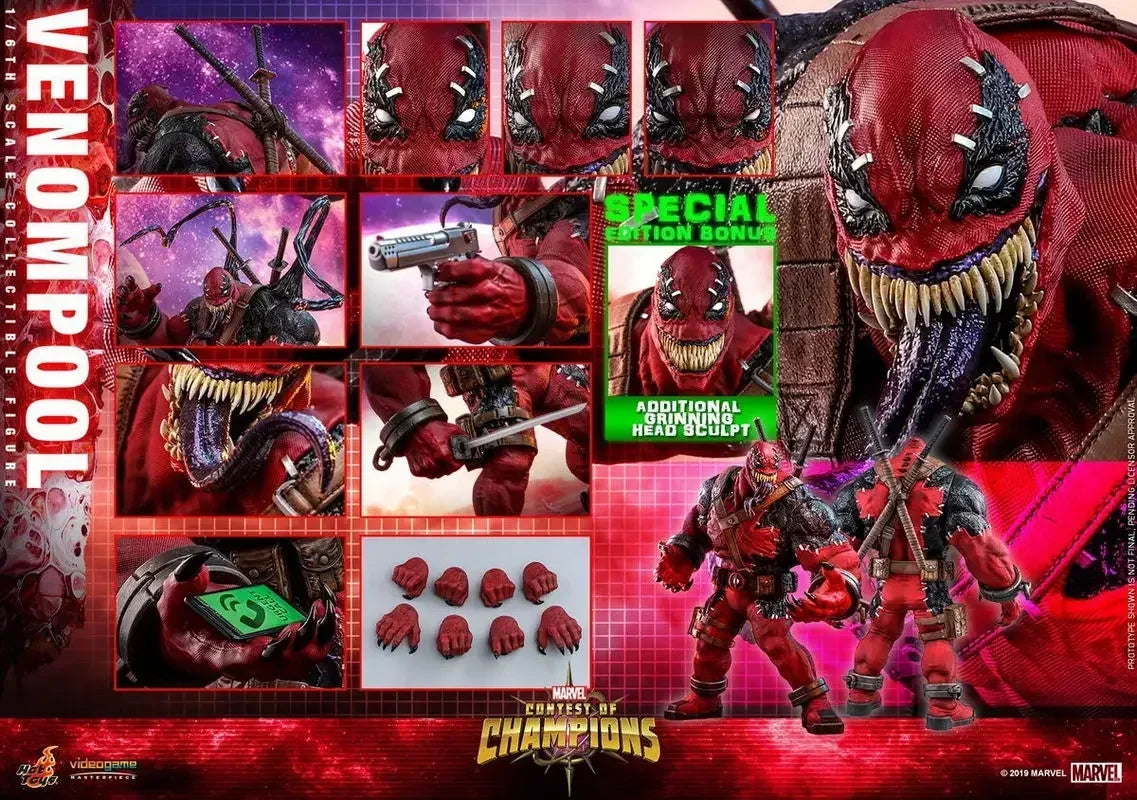 Venta al contado: Figura de acción original de Marvel Venompool, modelo de personaje de película a escala 1:6 de 36,5 cm, regalo coleccionable, en stock