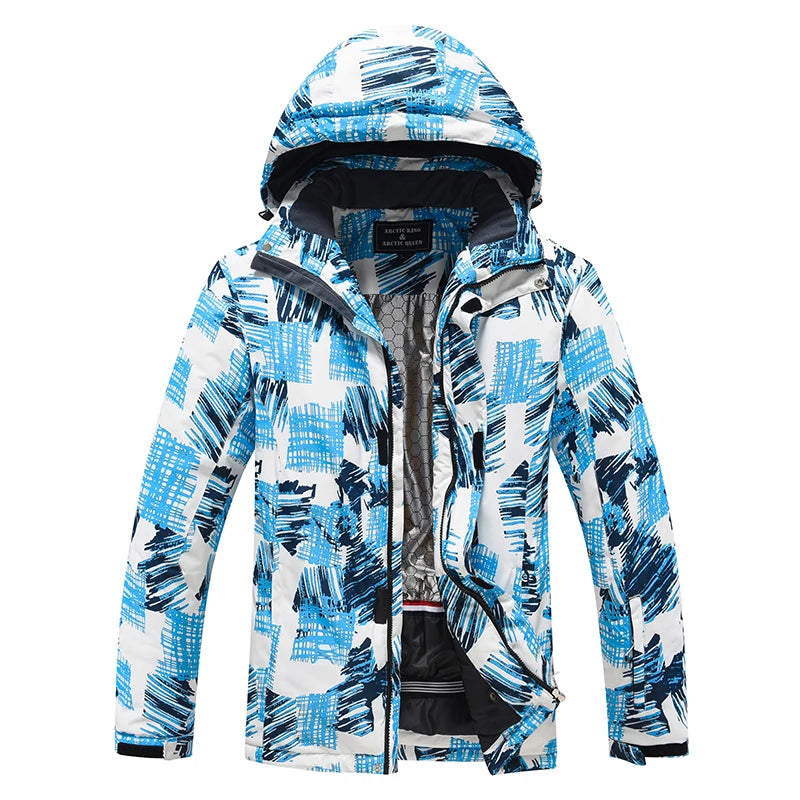 -30, Conjuntos de trajes de nieve para hombre, traje de snowboard, ropa de esquí, chaqueta de esquí y pantalón con pechera, traje de snowboard, invierno al aire libre