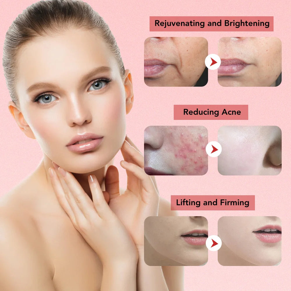 Dispositivo de Estiramiento Facial 7 en 1, microcorriente EMS, rejuvenecimiento de la piel, LED, masajeador reafirmante para el cuello, aparato de cuidado de belleza Facial