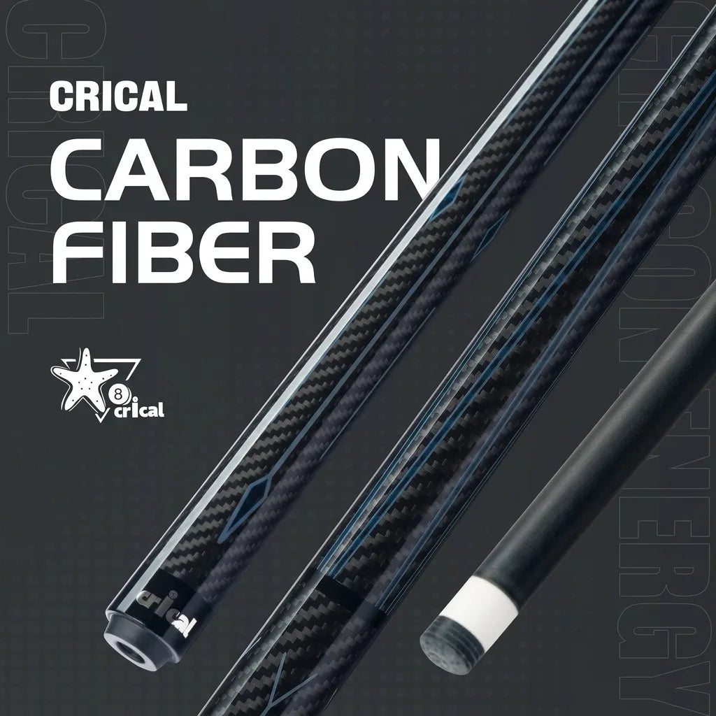 Taco de billar a tres bandas Crical con flecha de fibra de carbono, suela de 12 mm, 142 cm, taco de carbono profesional libre para billar carambola