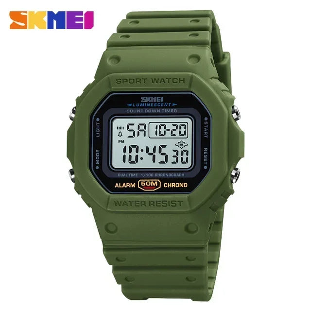 SKMEI 1628 Reloj digital de lujo para hombre, deportivo, resistente al agua, electrónico, con luz de fondo, estilo militar, 1988, Reloj Hombre
