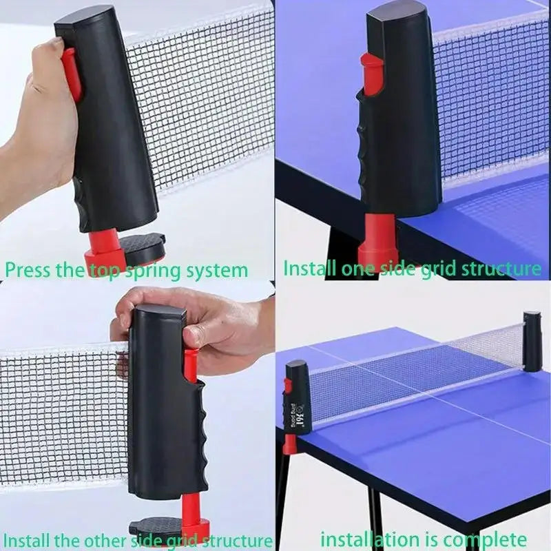 Red de tenis de mesa en cualquier lugar, estante retráctil, repuesto deportivo, poste de Ping Pong, accesorios de ejercicio, equipos