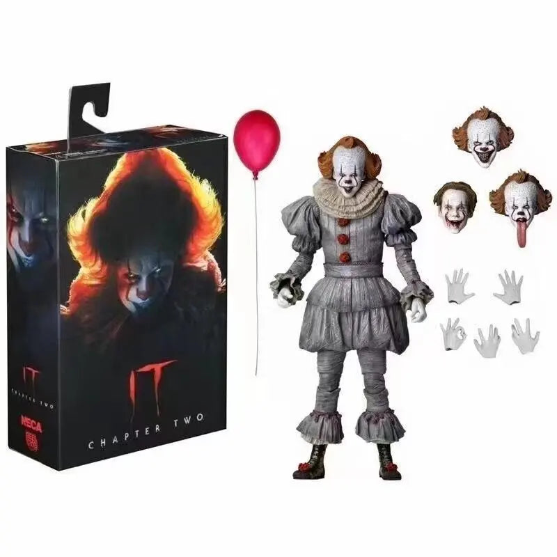 Figura de acción Neca It Pennywise Joker Reborn Moonlight Edición Limitada Modelo de muñeco coleccionable de terror de lujo Regalo para fans de películas