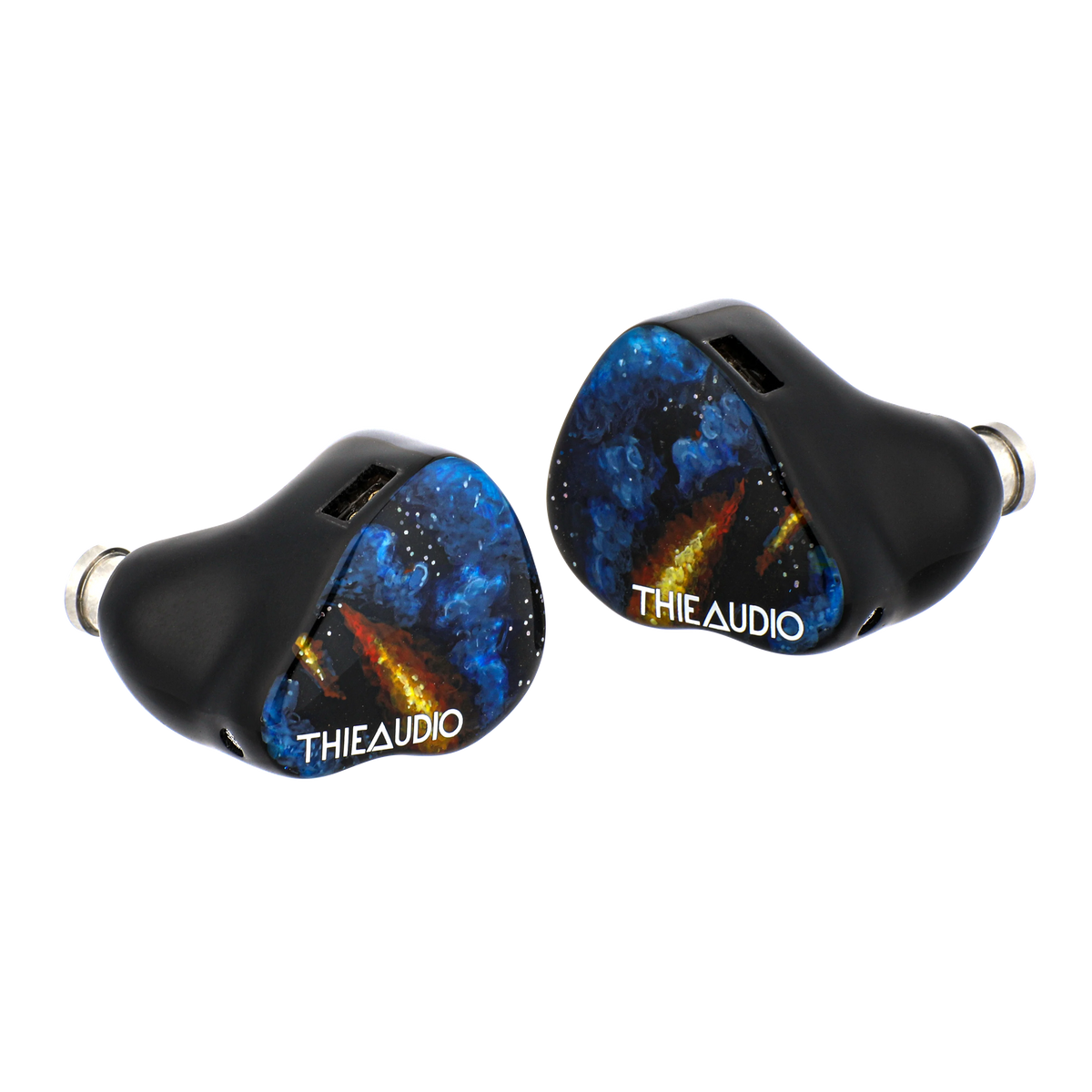 Auriculares intraurales THIEAUDIO con carcasa azul moteada y negra