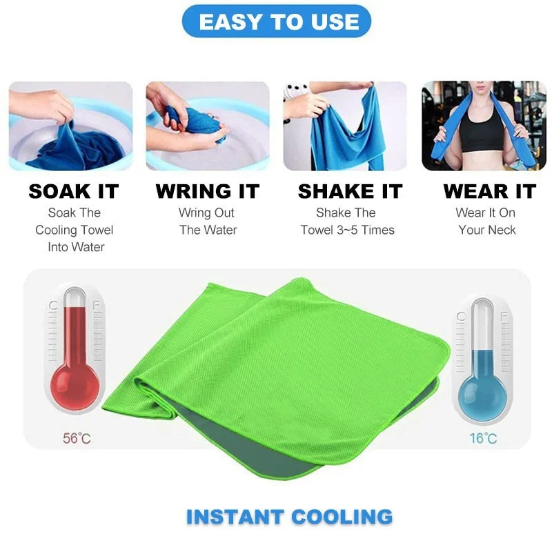 Toalla deportiva de microfibra para la cara, paño de enfriamiento de secado rápido para gimnasio, natación, Yoga y correr, 10 piezas