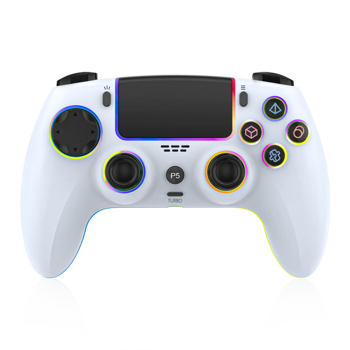 Mando WITSURGE con efecto Hall para PS5, mando inalámbrico anti-deriva, joysticks y gatillos de efecto Hall dual, botones traseros macro, 1500 mAh, RGB