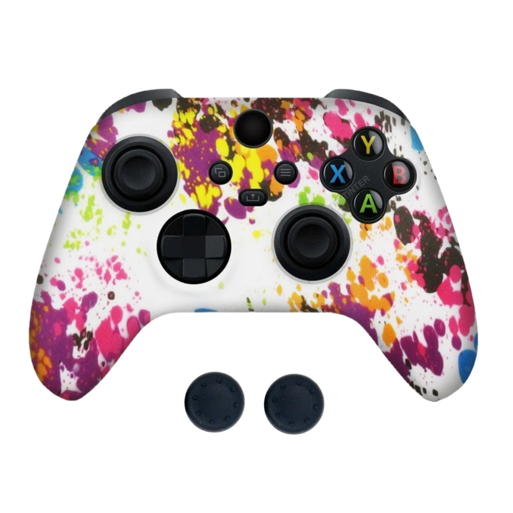 Funda Protectora de Silicona Suave Antideslizante y Antigolpes con Impresión por Transferencia de Agua para Controles de Xbox Series X/S