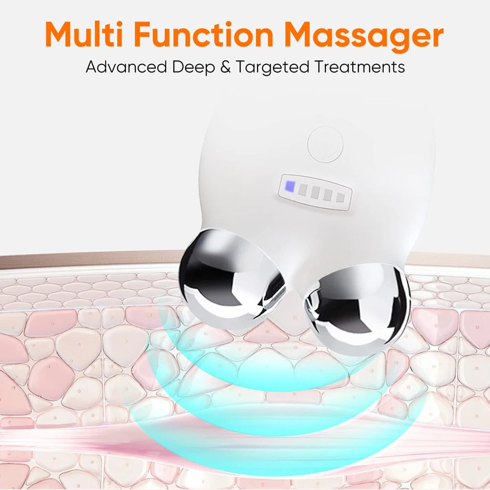 Máquina de estiramiento Facial de microcorriente rodillo facial eléctrico para estiramiento Facial estiramiento de la piel masajeador EMS para ojos y cara masajeadores faciales papada reductor y lifting