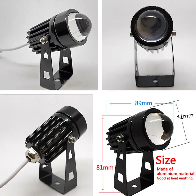 Foco LED de pared para exterior 5W 9W 12W, iluminación de paisaje para el hogar 110V 220V, luces RGB rojo verde azul con control remoto, resistente al agua, haz único