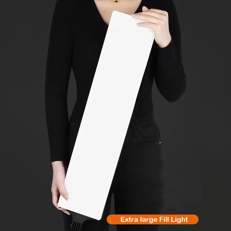 Lámpara de relleno de gran tamaño para estudio fotográfico, Panel de Video LED, iluminación de fotografía con soporte de trípode, brazo largo, enchufe de la UE para transmisión en vivo