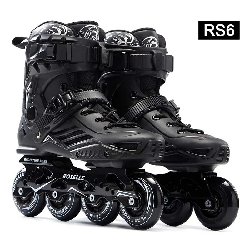 Roselle-Patines en línea profesionales para adultos y niños, zapatos de patinaje, Slalom, deslizantes, talla 35 a 46