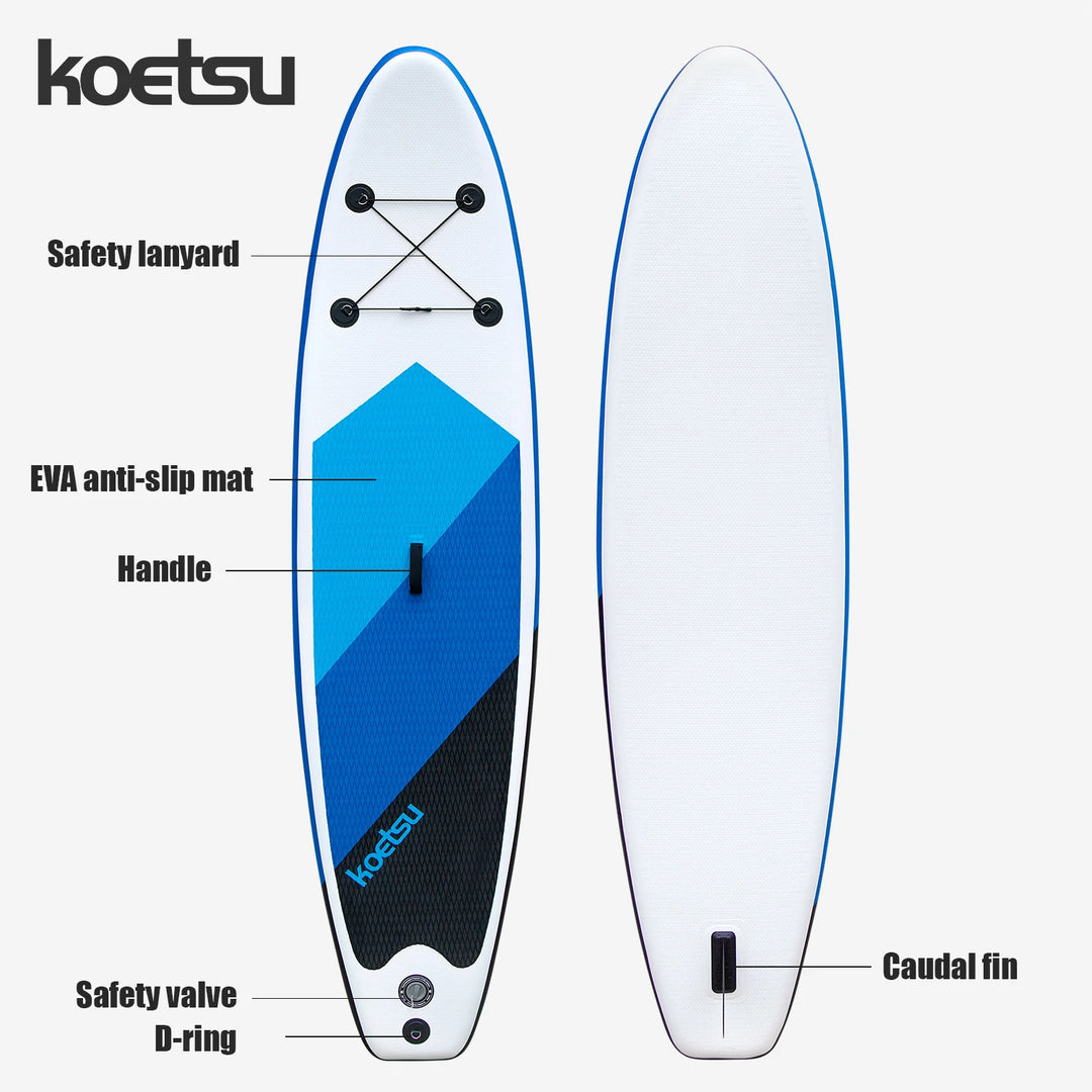 KOETSU Tabla de SUP de 10.6 pies, Tabla de Surf, Tabla de Paddleboard, Tabla de SUP Inflable