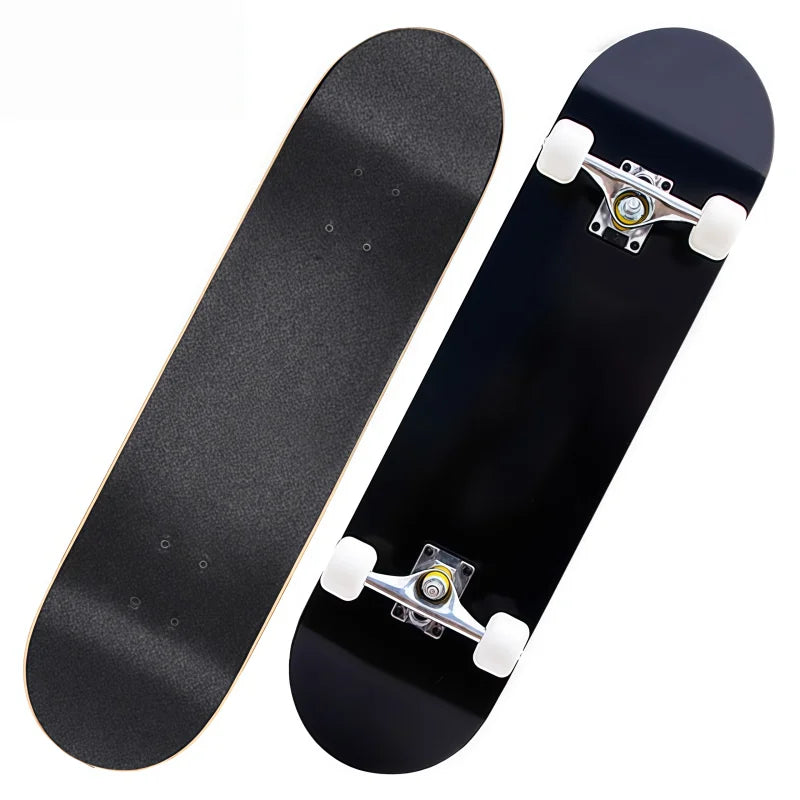 Patineta Profesional Estándar de Doble Kick de 80 cm, Completa, de Madera de Arce, para Principiantes, Longboard para Adultos, Jóvenes y Niños, Doble Curvatura