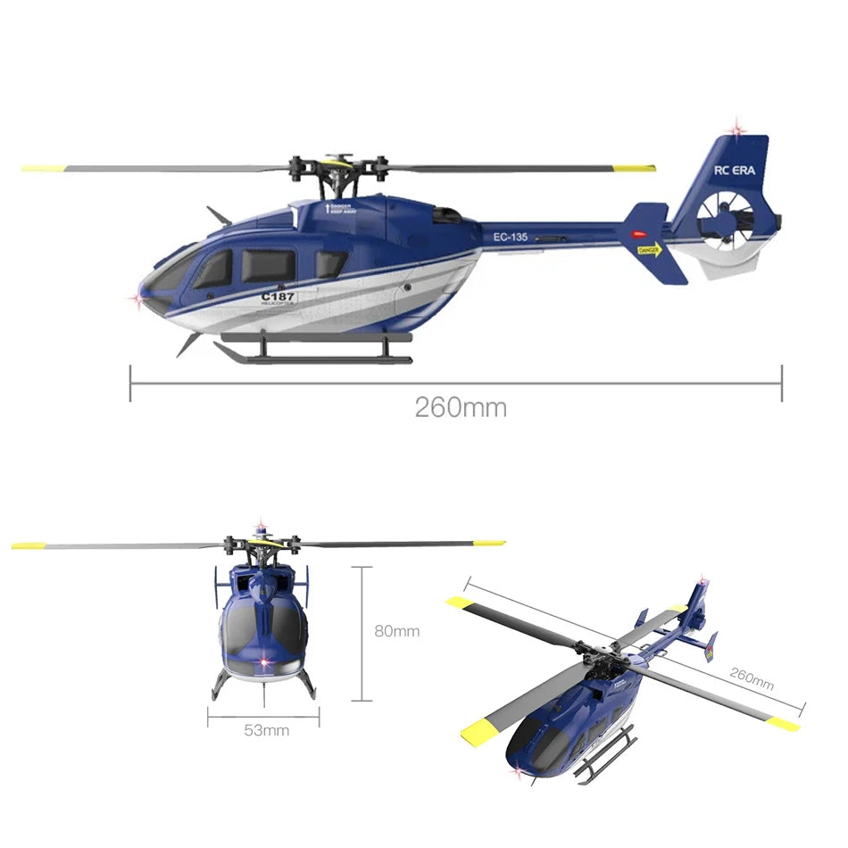 RC ERA C187 EC135 escala 4CH RC helicóptero giroscopio estabilización mantenimiento de altitud 2,4G modelo de avión de Control remoto