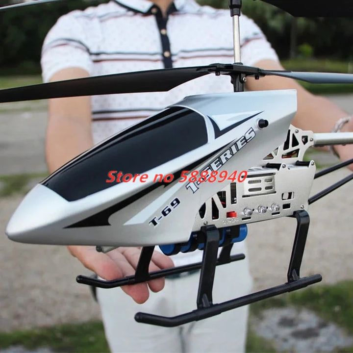 Helicóptero RC de Aleación Actualizado, 2.4G, 150M, 85CM, Gran Tamaño, Resistente a Caídas, con Luces LED, Control Remoto, Regalos