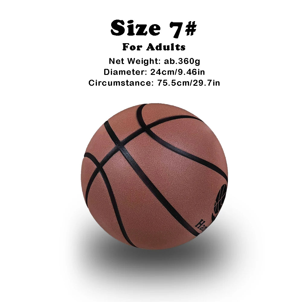Pelota de baloncesto que rebota silenciosa, diámetro estándar de 24cm/23cm, práctica de drible interior, pelota silenciosa, rebote de baloncesto universitario silencioso en casa