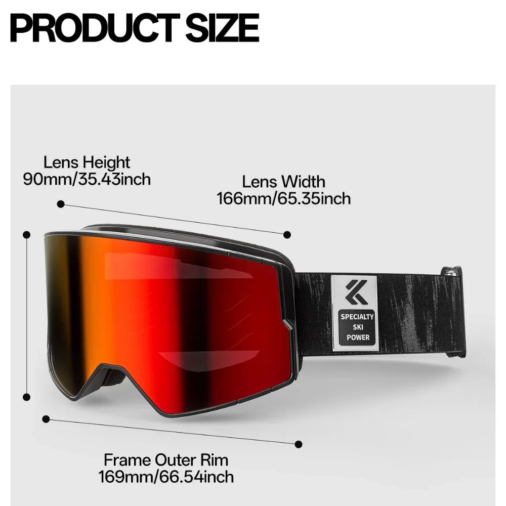 Gafas de esquí Kapvoe UV400 HD, nuevas, fotocromáticas, para nieve, con tratamiento antiniebla, para mujer y hombre, gafas para snowboard, gafas de sol de invierno para motos de nieve.