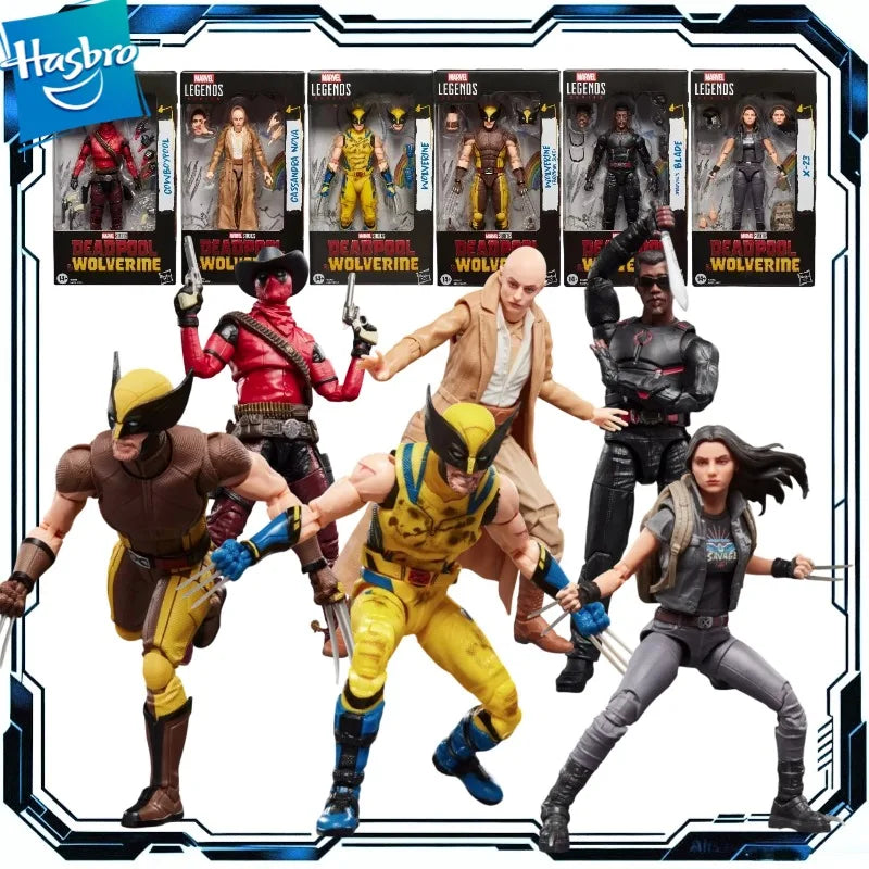Hasbro Marvel Legends Cowboypool Wolverine Blade Deadpool Wolverine - Paquete de figuras de acción, juguetes para niños y niñas, regalo
