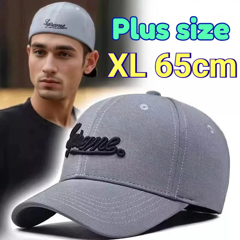 Gorra de béisbol de talla grande, moderna, con parte trasera elástica y cerrada, 60-65 cm, para hombre y mujer, estilo hip-hop, para cabezas grandes, gorra de skateboard, gorra de papá, gorra de camionero, estilo Kpop