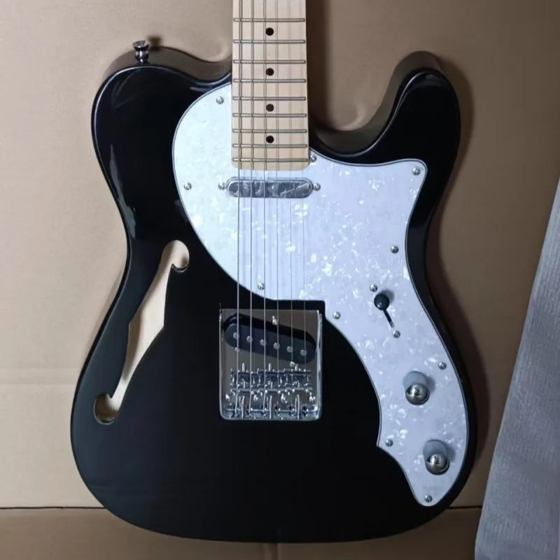 Guitarra eléctrica hueca de 6 cuerdas con pastillas pasivas SS 1V1T3W, 20 trastes, cuerpo de caoba y mástil de arce