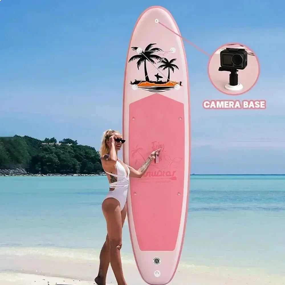 FunWater SUPFW37B Tabla de Paddle Surf Inflable 335x84x15cm Estable Antideslizante 150kg Capacidad para Lago, Mar, Piscina con Inflador, Mochila, Remo, Correa y Aletas EU