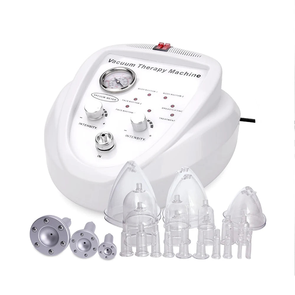 Máquina de terapia de masaje al vacío, bomba de agrandamiento, levantamiento de senos, moldeador de cuerpo, taza de masaje, equipo de belleza reafirmante y levantador