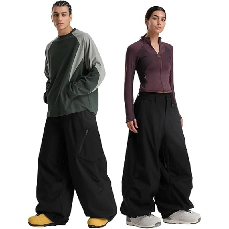 Pantalones de Nieve Holgados para Hombre y Mujer 2026, Pantalones Deportivos para Snowboard y Esquí, Impermeables, Resistentes al Viento, Aislantes, Transpirables para Adultos