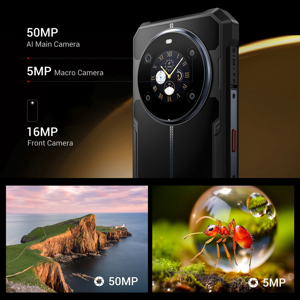 [Enviado desde Europa] FOSSIBOT F109S Teléfono robusto 4G, pantalla HD+ de 6,75 pulgadas, 24(8+16)GB RAM + 256GB ROM, MediaTek Helio G81 4G, batería de 10600mAh, carga rápida de 18W, cámara de 50MP+16MP, pantalla trasera de 1,32 pulgadas, Android 15, NFC