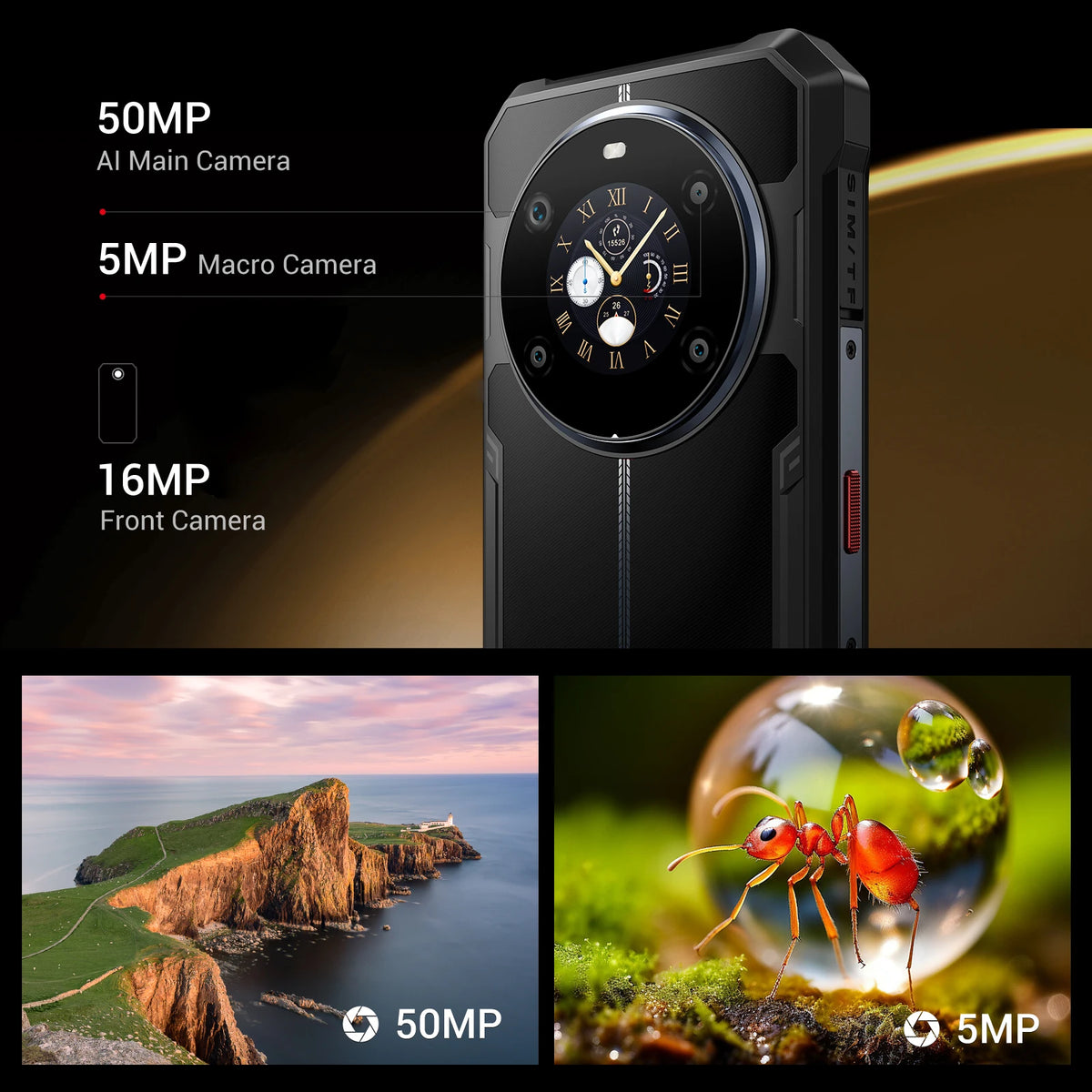 [Enviado desde Europa] FOSSIBOT F109S Teléfono robusto 4G, pantalla HD+ de 6,75 pulgadas, 24(8+16)GB RAM + 256GB ROM, MediaTek Helio G81 4G, batería de 10600mAh, carga rápida de 18W, cámara de 50MP+16MP, pantalla trasera de 1,32 pulgadas, Android 15, NFC
