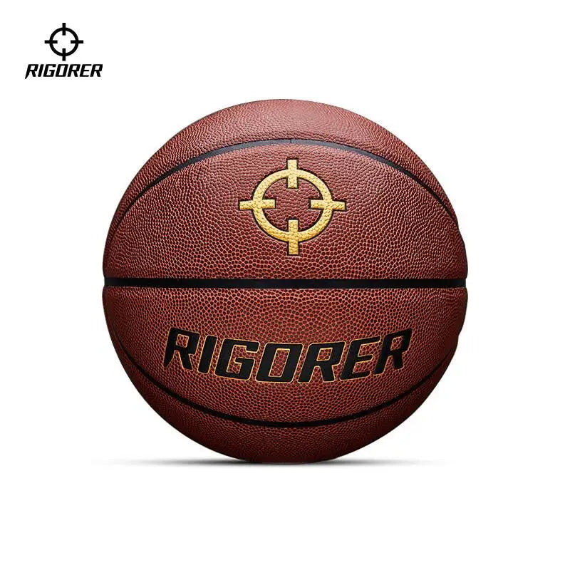 RIGORER Balón de baloncesto para interiores y exteriores, resistente al desgaste, antideslizante, de cuero PU, tamaño 7, balón estándar para entrenamiento de competición