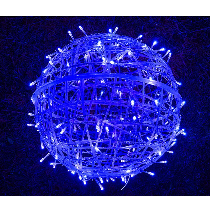 Luces decorativas de esfera para exteriores de 7.87", luces LED de globo colgantes para jardín, árbol, patio, porche, fiestas y bodas, con enchufe, 46 LED