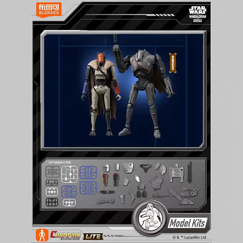 Nuevas Figuras de Acción Blokees Star Wars CHAMPION CLASS: Mandalorian, Grogu Lite, Mecha Din Djarin, Grogu, Bo Katan Kryze, Juguete Coleccionable de Regalo