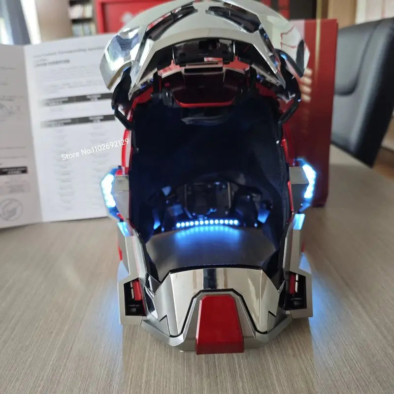 Casco de Iron Man KBGO, Juguete Eléctrico Mk5 Actualizado, Mk17, Control por Voz de Jarvis, Modelo con Apertura y Cierre Automático, Colección de Máscaras