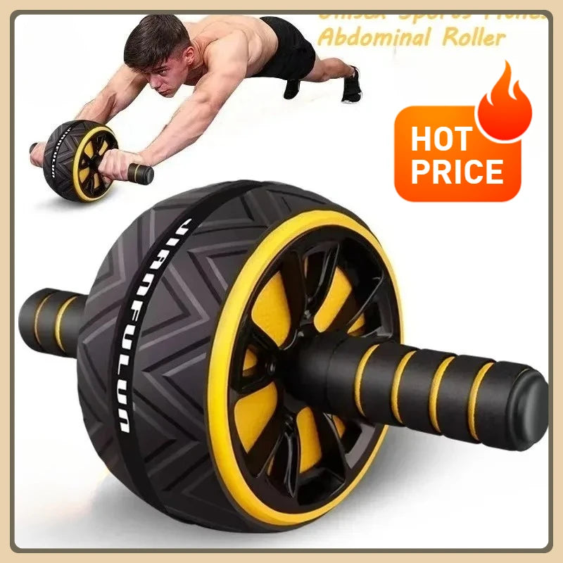 Rodillo Abdominal de Doble Rueda, Equipo de Fitness Multifuncional, Entrenamiento Diario del Core, Base Antideslizante Segura, Apto para Hombres y Mujeres