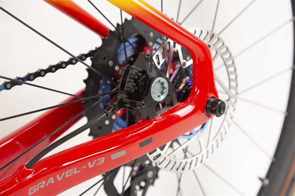 TWITTER V3Pro Transmisión electrónica SENTYEH ES800-13S Bicicleta de gravel de fibra de carbono con manillar plano y freno de disco hidráulico