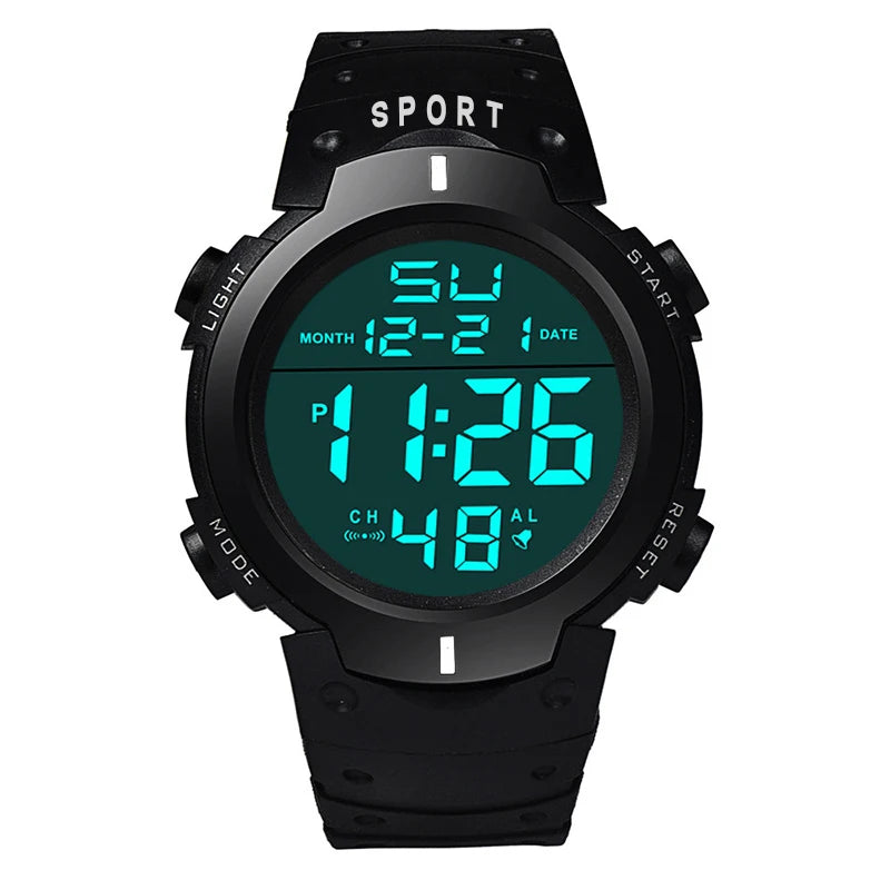 Reloj deportivo LED para hombre de marca líder, reloj digital multifuncional de goma para hombre, reloj electrónico de cronometraje para deportistas y fitness