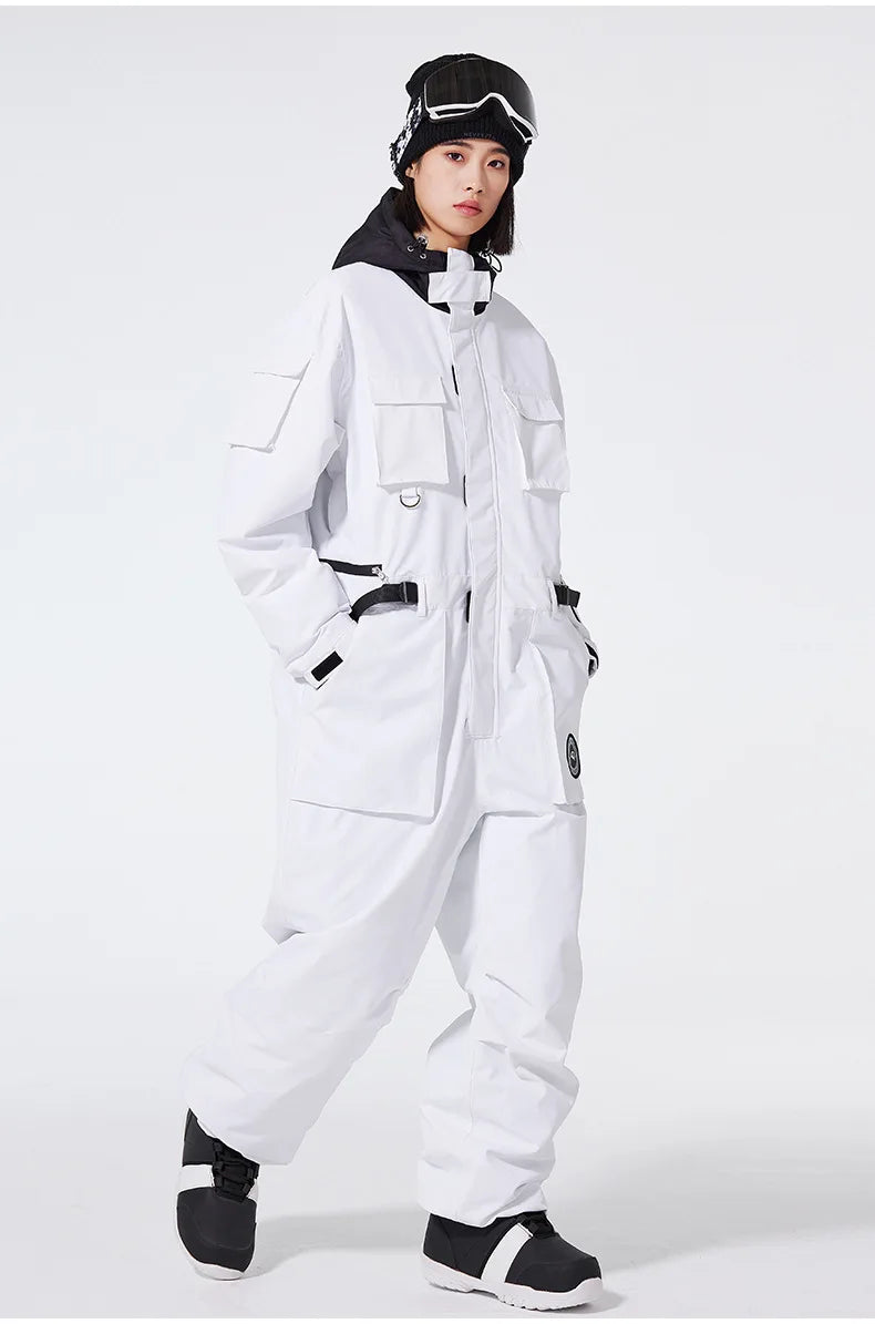 Mono de esquí unisex de alta calidad para invierno, traje de una sola pieza, resistente al viento, impermeable y cálido, para hombres y mujeres, ideal para actividades al aire libre en la nieve.